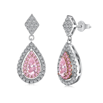 [Regalia jewelry]Ornate Delicate Water Drop Shape Banquet Earrings