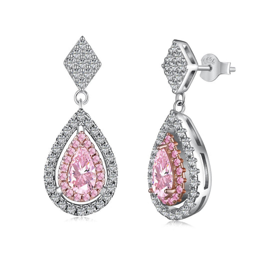 [Regalia jewelry]Ornate Delicate Water Drop Shape Banquet Earrings