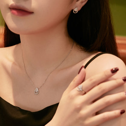 [Regalia jewelry]Sparkling Delicate Water Drop Shape Daily Earrings