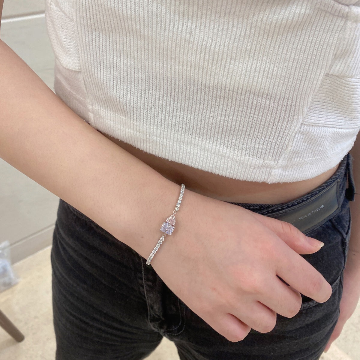 [Regalia jewelry]Dazzling Unique Multi Shape Lover Bracelet