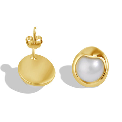 [Regalia jewelry]Dainty Bread Pearl Earrings