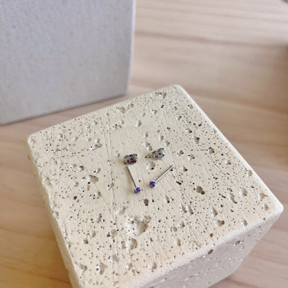 [Regalia jewelry]Delicate Solitaire Earrings