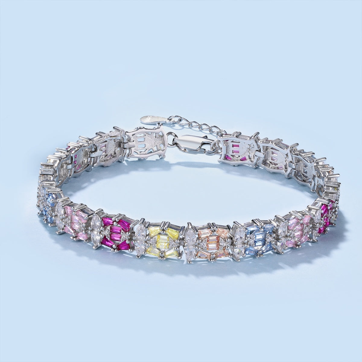 [Regalia jewelry]Delicate Colorful Multi Cut Party Bracelet