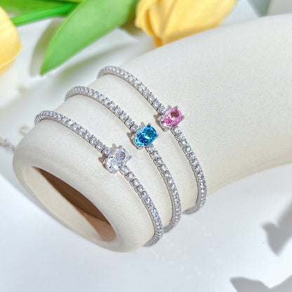[Regalia jewelry]0.75 Carat Exquisite Oval Cut Daily Bracelet