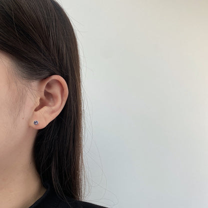 [Regalia jewelry]Sparkling Colorful Round Shape Earrings