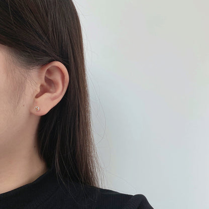 [Regalia jewelry]Sparkling Colorful Round Shape Earrings