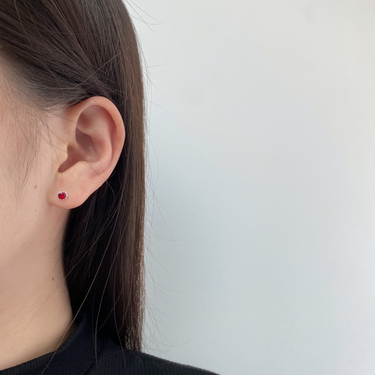 [Regalia jewelry]Sparkling Colorful Round Shape Earrings