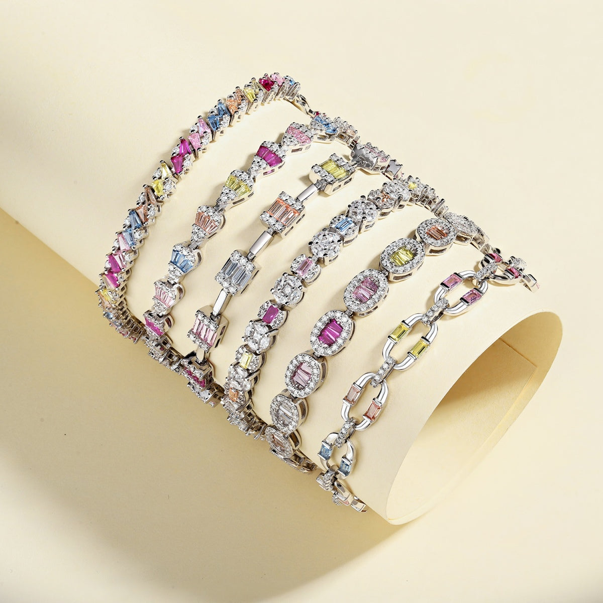 [Regalia jewelry]Dazzling Colorful Daily Bracelet