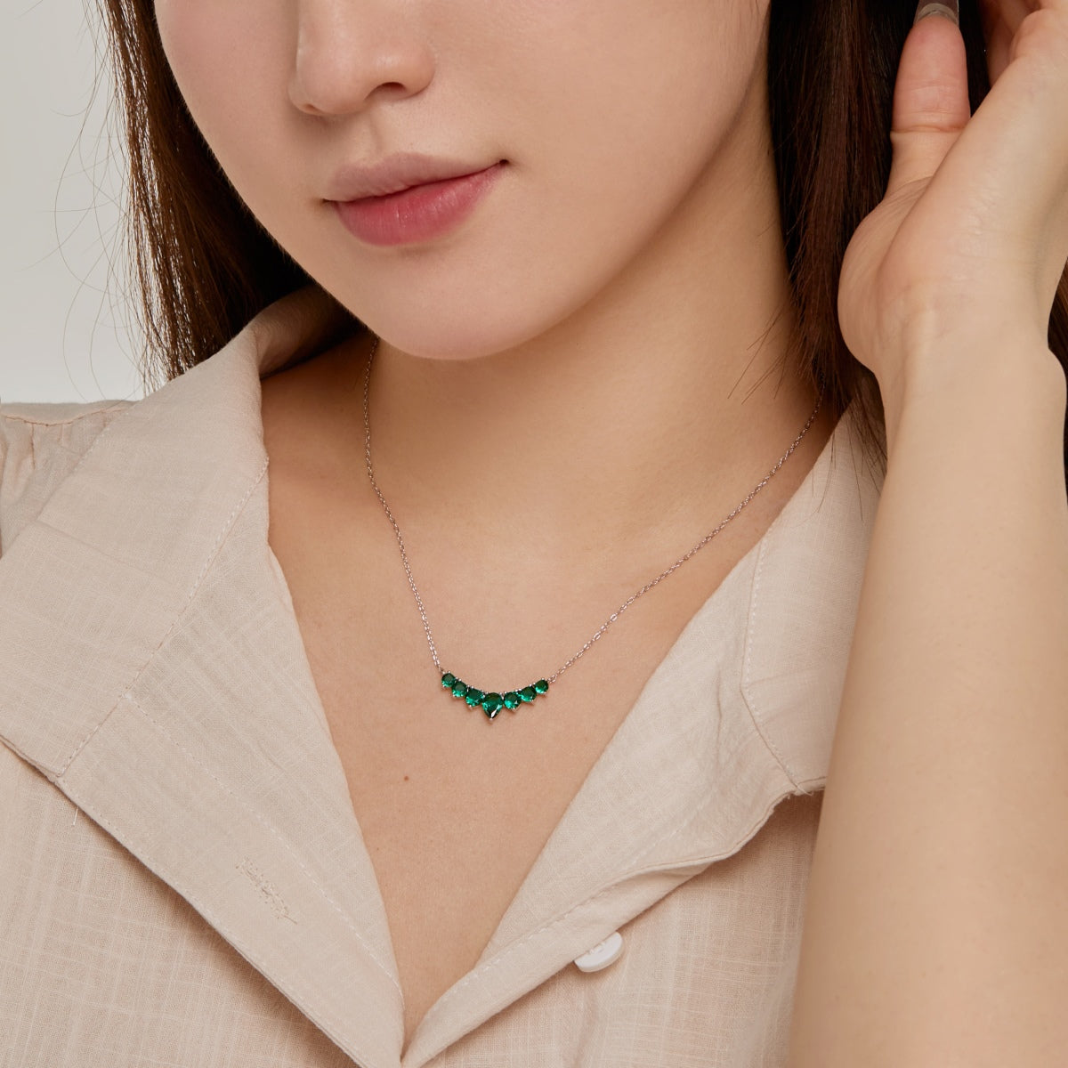 [Regalia jewelry]Dainty Colorful Heart Necklace