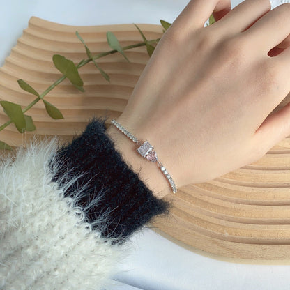 [Regalia jewelry]Dazzling Unique Multi Shape Lover Bracelet