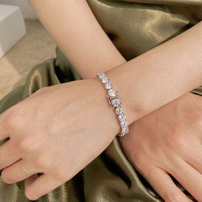 [Regalia jewelry]0.75 Carat Dazzling Round Cut Wedding Bracelet