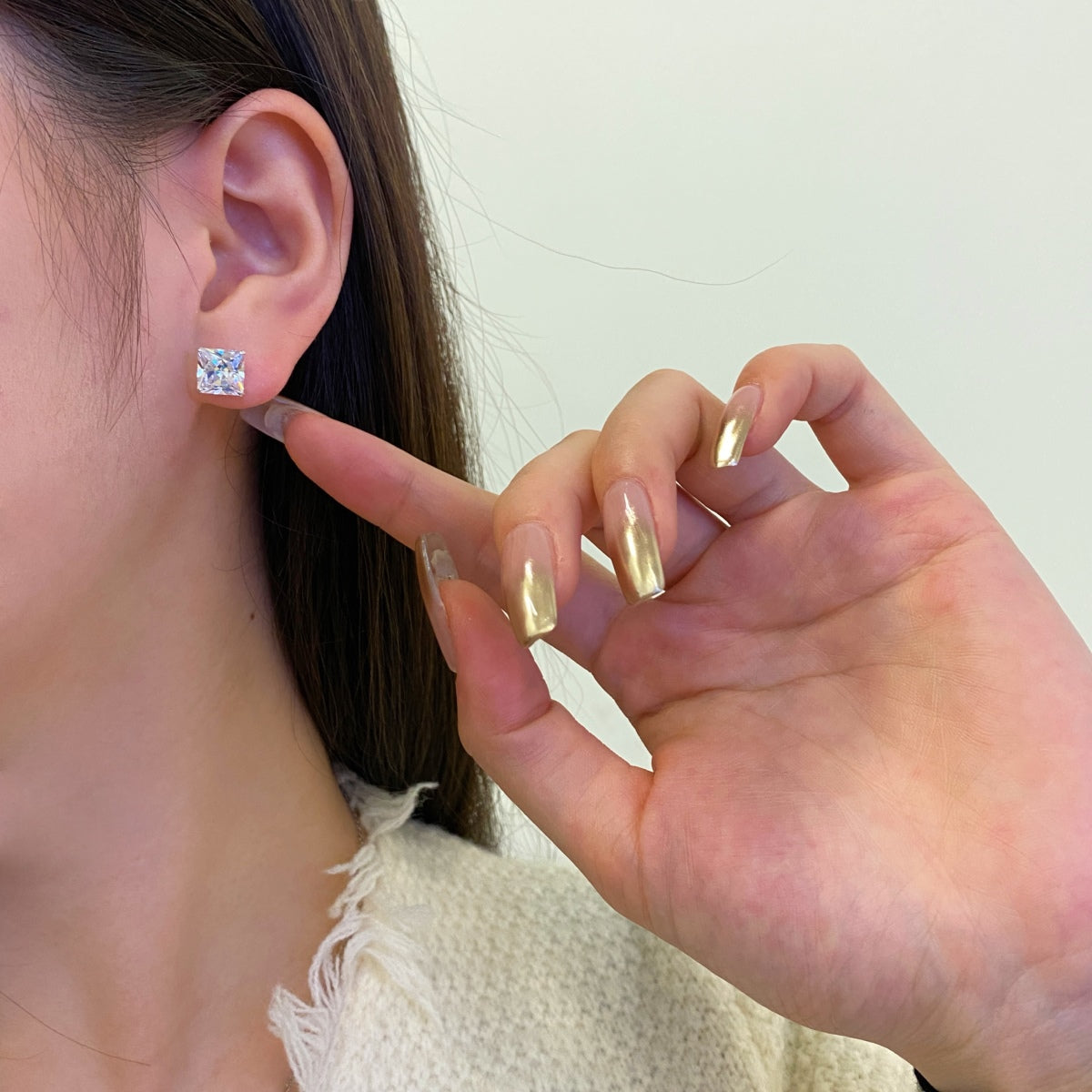 [Regalia jewelry]Ornate Square Shape Earrings