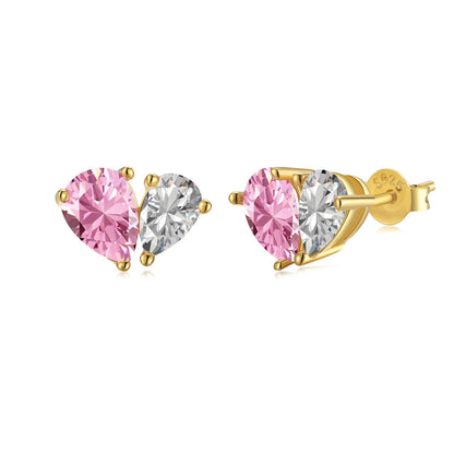 [Regalia jewelry]Dazzling Elegant Heart Cut Lover Earrings