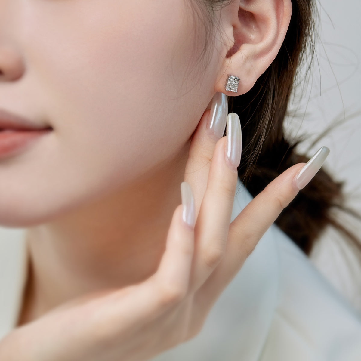[Regalia jewelry]Radiant Luxurious Princess Cut Daily Earrings