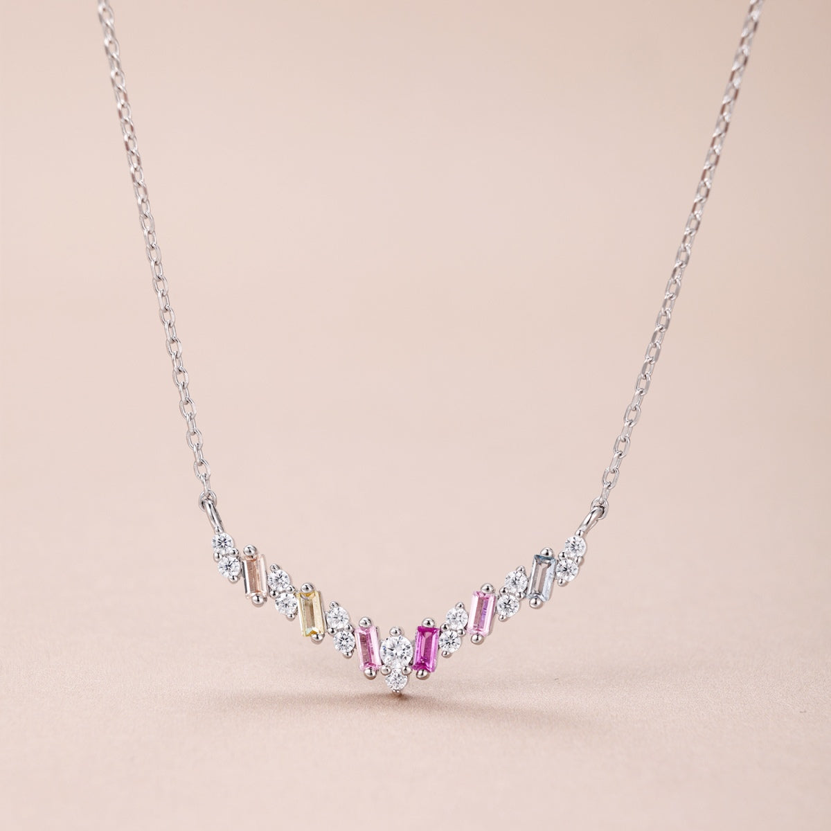 [Regalia jewelry]Dazzling Rainbow Necklace