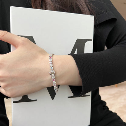 [Regalia jewelry]Dazzling Radiant Multi Cut Daily Bracelet