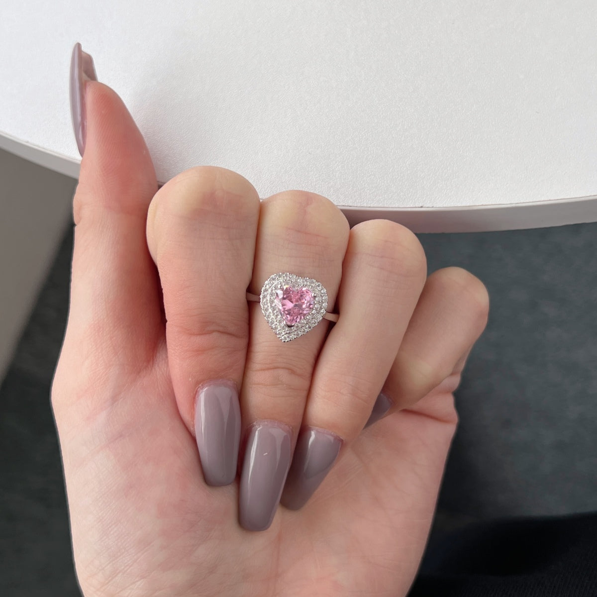 [Regalia jewelry]Delicate Ebullient Heart Shape Wedding Ring