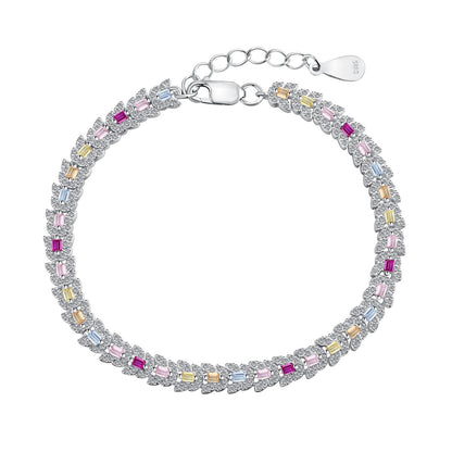 [Regalia jewelry]Delicate Colorful Multi Cut Daily Bracelet