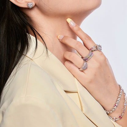 [Regalia jewelry]Delicate Ebullient Heart Shape Wedding Ring