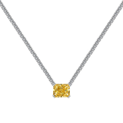 [Regalia jewelry]4.0 Carat Elegant Radiant Cut Necklace
