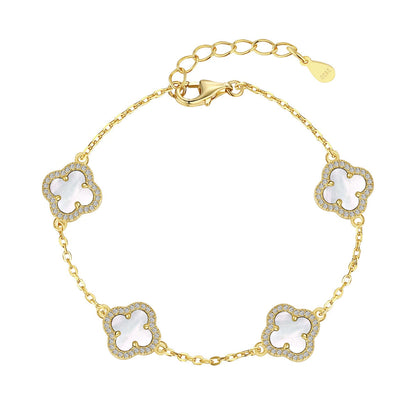 [Regalia jewelry]Four-Leaf Clover Exquisite Bracelet