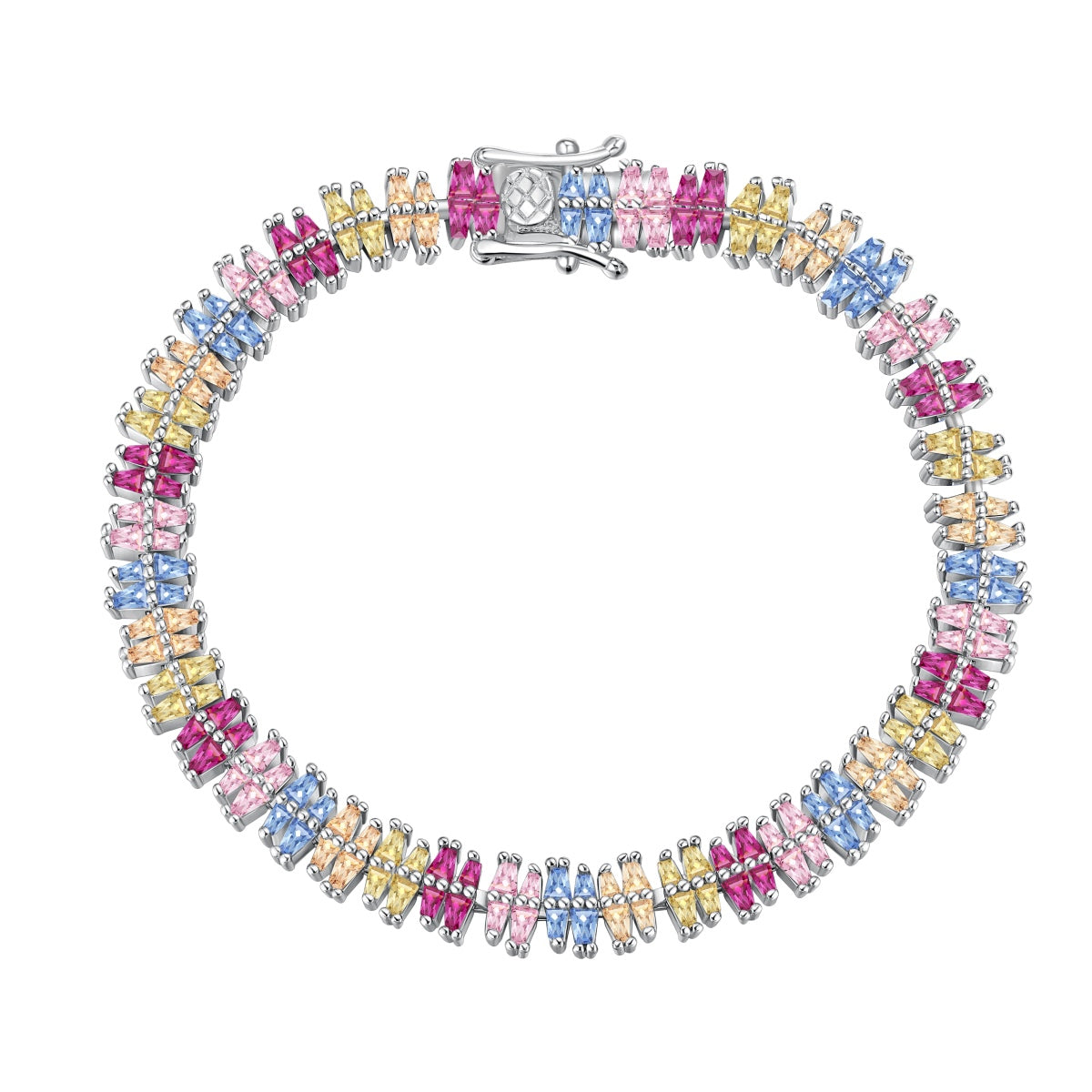 [Regalia jewelry]Sparkling Exquisite Multi Cut Party Bracelet