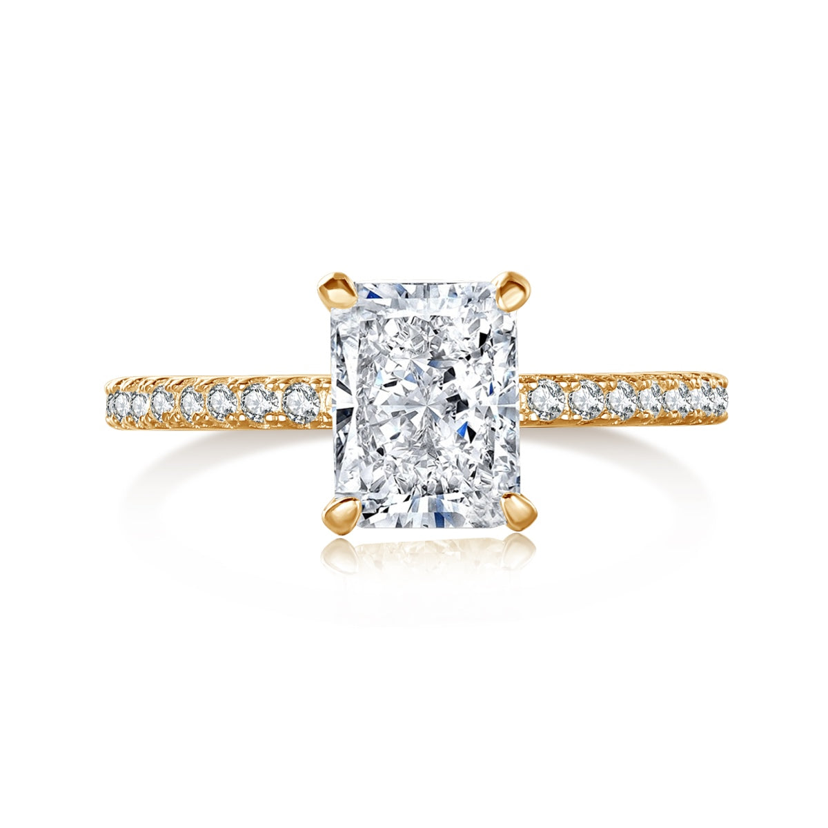 [Regalia jewelry]2.0 Carat Dazzling Sparkling Radiant Cut Party Ring