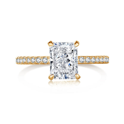 [Regalia jewelry]2.0 Carat Dazzling Sparkling Radiant Cut Party Ring