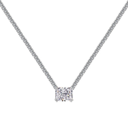 [Regalia jewelry]4.0 Carat Elegant Radiant Cut Necklace