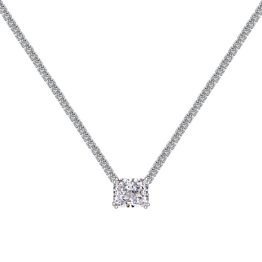 [Regalia jewelry]4.0 Carat Elegant Radiant Cut Necklace