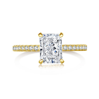 [Regalia jewelry]2.0 Carat Dazzling Sparkling Radiant Cut Party Ring