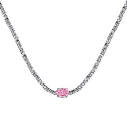 [Regalia jewelry]1.0 Carat Shining Oval Cut Necklace