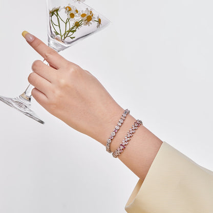 [Regalia jewelry]Dainty Exquisite Flower Shape Daily Bracelet