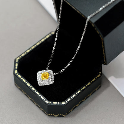 [Regalia jewelry]Sparkling Asscher Cut Necklace