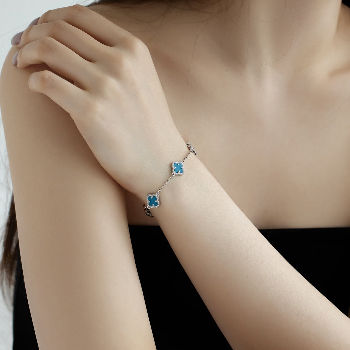 [Regalia jewelry]Four-Leaf Clover Exquisite Bracelet