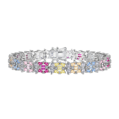 [Regalia jewelry]Delicate Colorful Multi Cut Party Bracelet