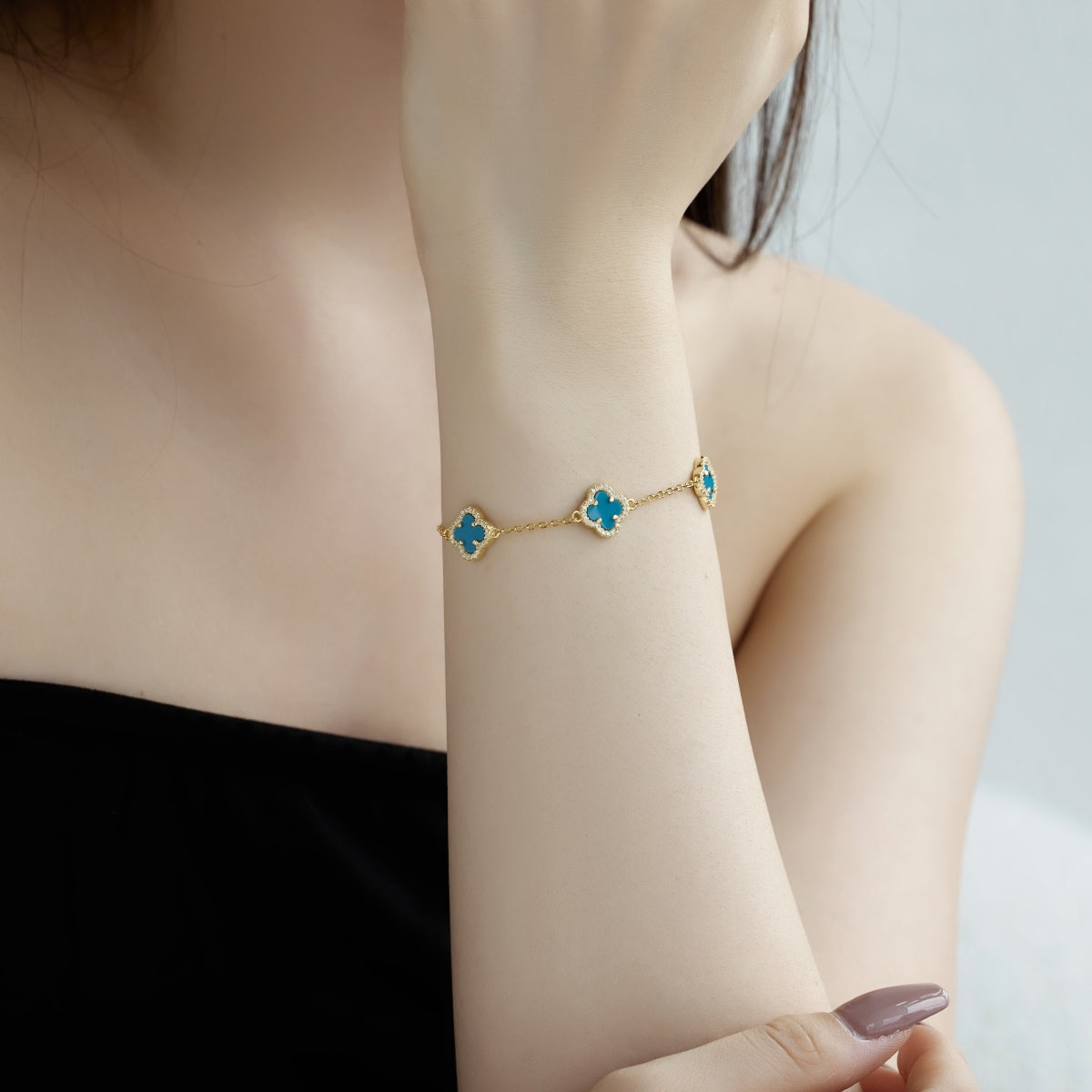 [Regalia jewelry]Four-Leaf Clover Exquisite Bracelet