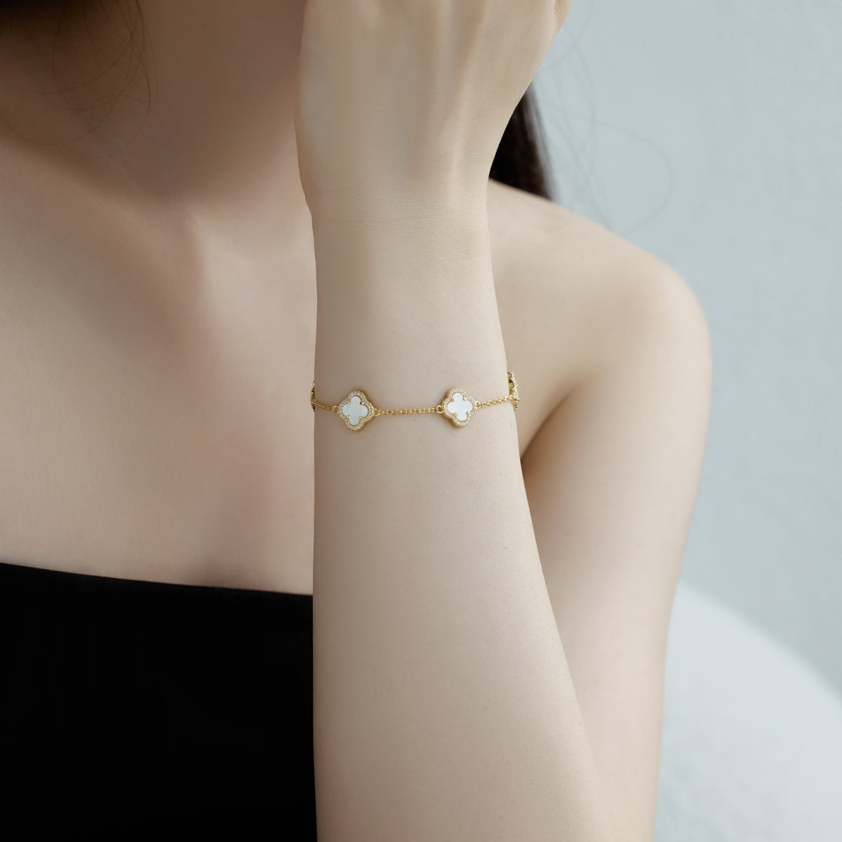 [Regalia jewelry]Four-Leaf Clover Exquisite Bracelet