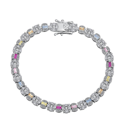 [Regalia jewelry]Dazzling Radiant Multi Cut Daily Bracelet