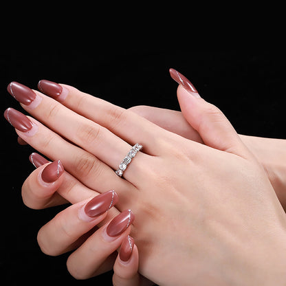 [Regalia jewelry]Eternity Round Cut Tennis Ring