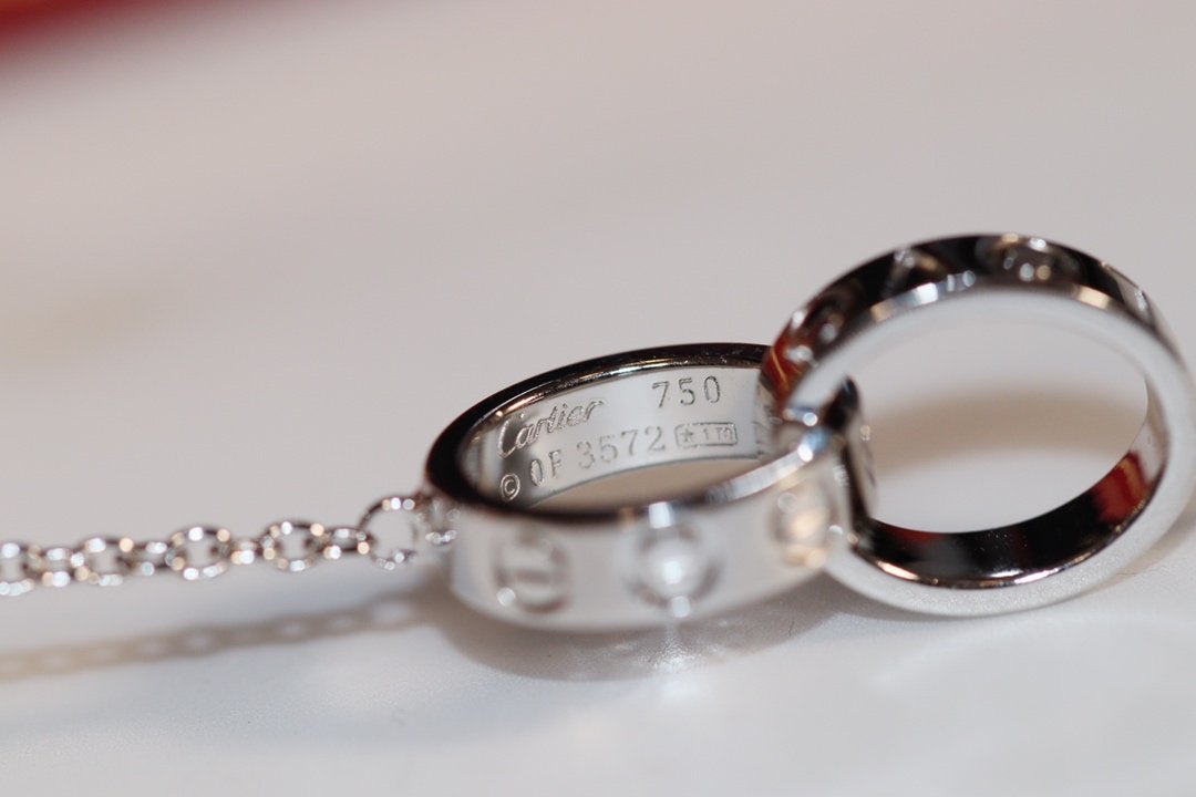 [Regalia jewelry]LOVE NECKLACE PINK GOLD AND SILVER