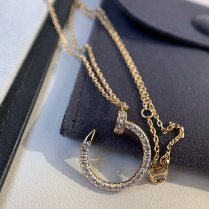 [Regalia jewelry]JUSTE NECKLACE PINK GOLD DIAMONDS