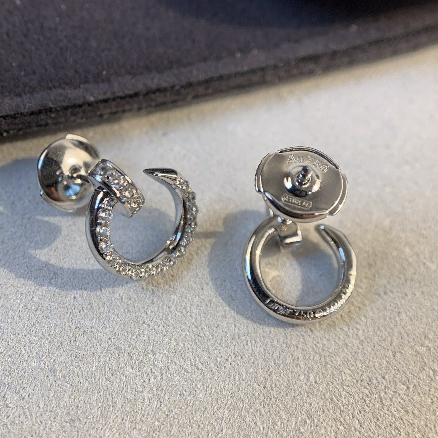 [Regalia jewelry]JUSTE EARRINGS SILVER DIAMONDS