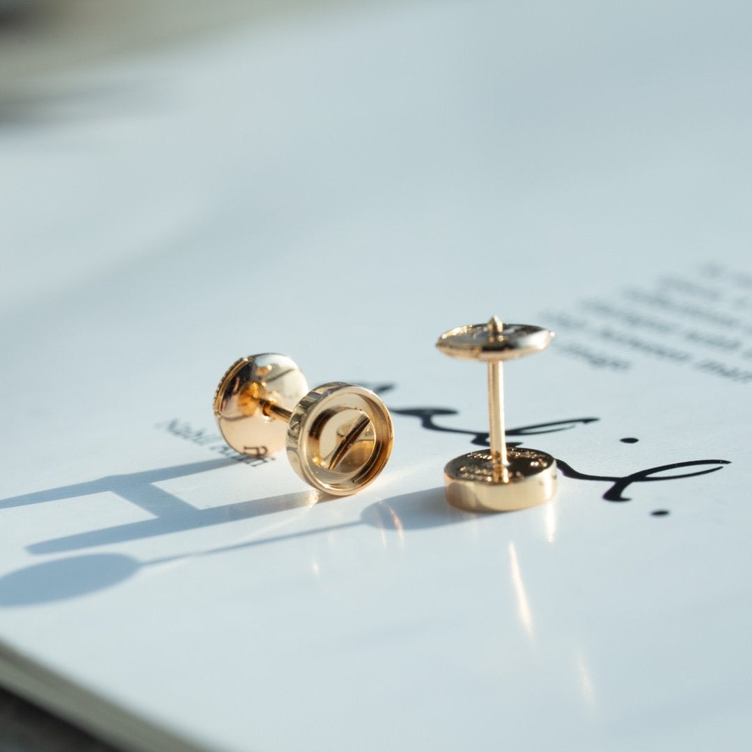 [Regalia jewelry]LOVE EARRINGS PINK GOLD 10MM