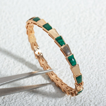 [Regalia jewelry]SERPENTI BRACELET PINK GOLD MALACHITE