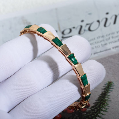 [Regalia jewelry]SERPENTI BRACELET PINK GOLD MALACHITE