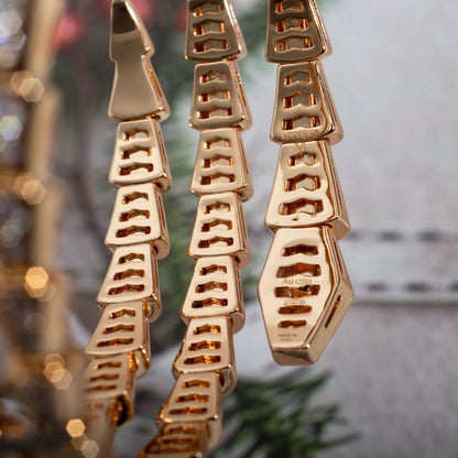 [Regalia jewelry]SERPENTI BRACELET PINK GOLD DIAMOND DOUBLE ROW