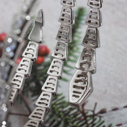 [Regalia jewelry]SERPENTI BRACELET SILVER DIAMOND DOUBLE ROW