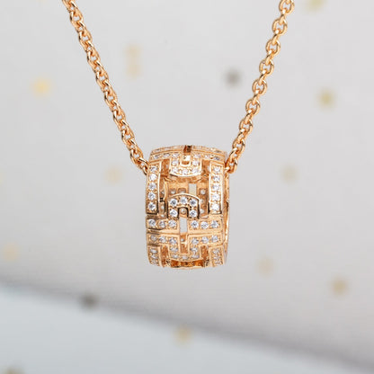 [Regalia jewelry]PARENTESI NECKLACE PINK GOLD DIAMOND