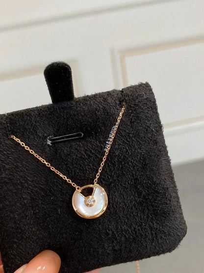 [Regalia jewelry]AMULETTE ROSE GOLD MOP NECKLACE